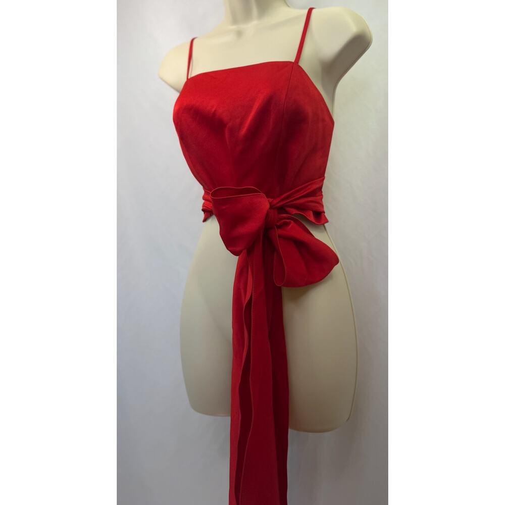 🔥 Ramy Brook Red Wrap Corset Top Sz 6 | Holiday Baddie Energy 💋 NWT